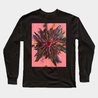 Splash heart acrylic abstract artwork Long Sleeve T-Shirt